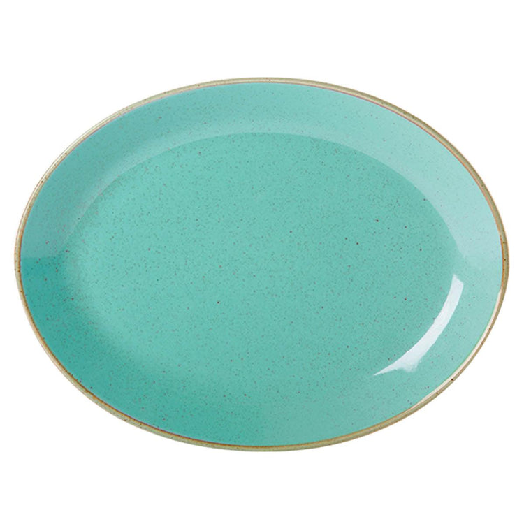 Porcelite Seasons Sea Spray Oval Plate 30cm/12" - coffeequestuk
