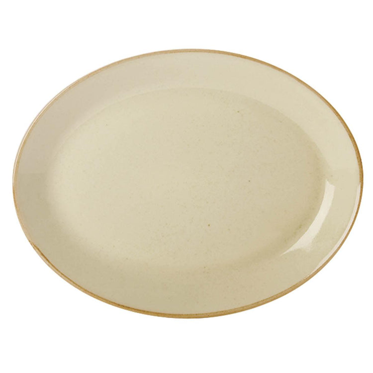 Porcelite Seasons Wheat Oval Plate 30cm/12" - coffeequestuk