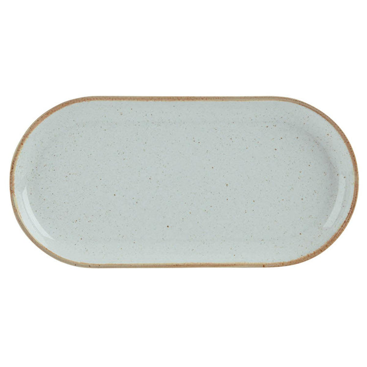 Porcelite Seasons Stone Narrow Oval Plate 30cm - coffeequestuk