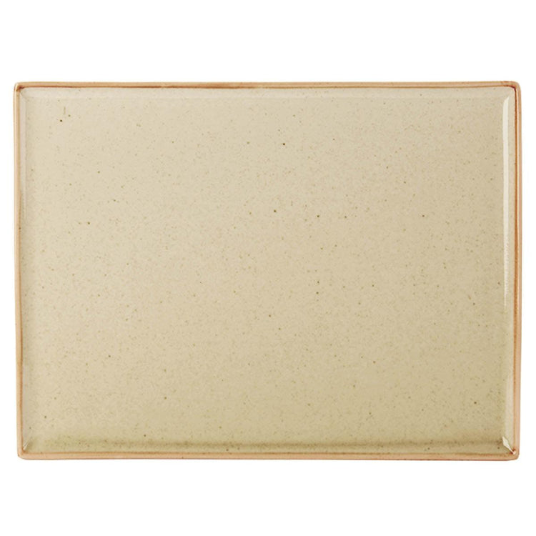 Porcelite Seasons Wheat Rectangular Platter 27x20cm/10.75x8.25" - coffeequestuk