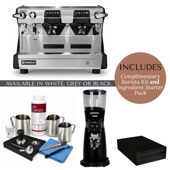 Rancilio Classe 5 Crono 2 Group Espresso Machine and Grinder Package