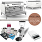 Crem EX3 2 Group Espresso Machine and Grinder Package in White