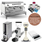 Crem EX3 2 Group Espresso Machine, Grinder and Hot Water Boiler Package - White or Black