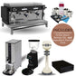 Crem EX3 2 Group Espresso Machine, Grinder and Hot Water Boiler Package - White or Black