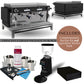Crem EX3 2 Group Espresso Machine and Grinder Package - White or Black