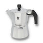 Pezzetti Italexpress Aluminium Moka Pot - 3 Cup Silver