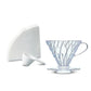 HARIO COFFEE DRIPPER V60 02 WITH FILTERS & SCOOP - CLEAR PLASTIC