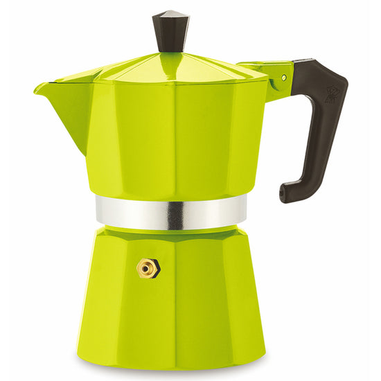 PEZZETTI ITALEXPRESS ALUMINIUM MOKA POT - 3 CUP GREEN