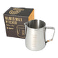 CQ Named Milk Foaming Jug with Etched Volume Measures - 0.6 Litres &