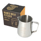 CQ Named Milk Foaming Jug with Etched Volume Measures - 0.6 Litres &
