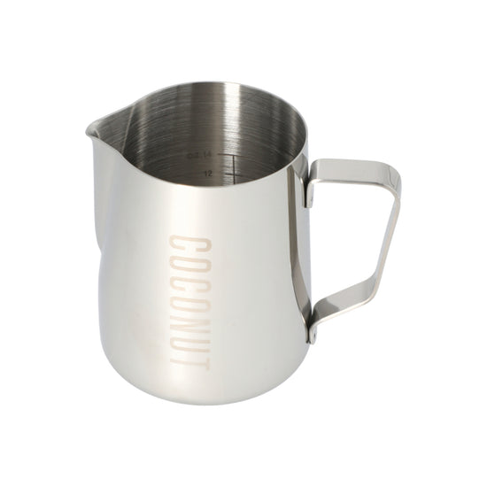 CQ Named Milk Foaming Jug with Etched Volume Measures - 0.6 Litres &