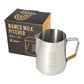 CQ Named Milk Foaming Jug with Etched Volume Measures - 0.6 Litre &