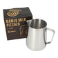 CQ Named Milk Foaming Jug with Etched Volume Measures - 1 Litre &