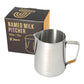 CQ Named Milk Foaming Jug with Etched Volume Measures - 1 Litre &