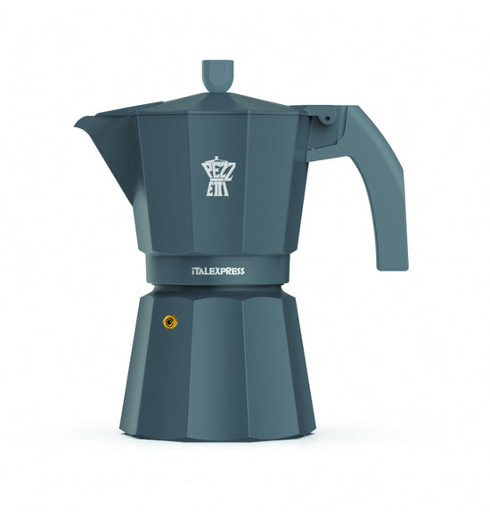 Pezzetti Italexpress Aluminium Moka Pot - 3 Cup Shooting Ash