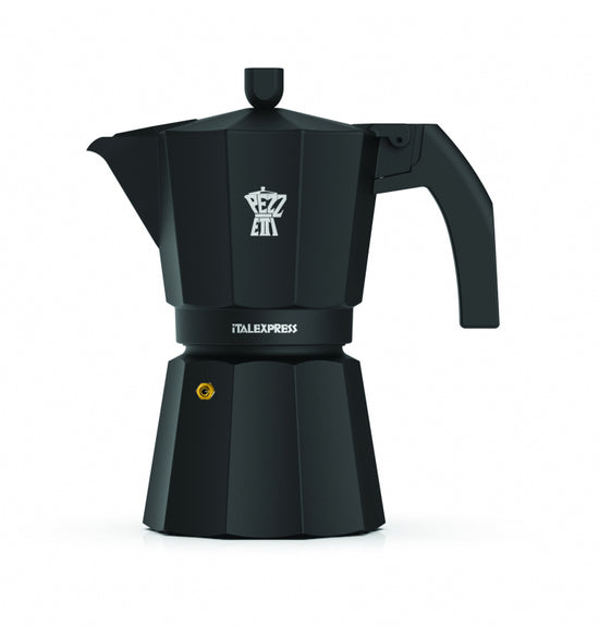 Pezzetti Italexpress Aluminium Moka Pot - 3 Cup Coal Black