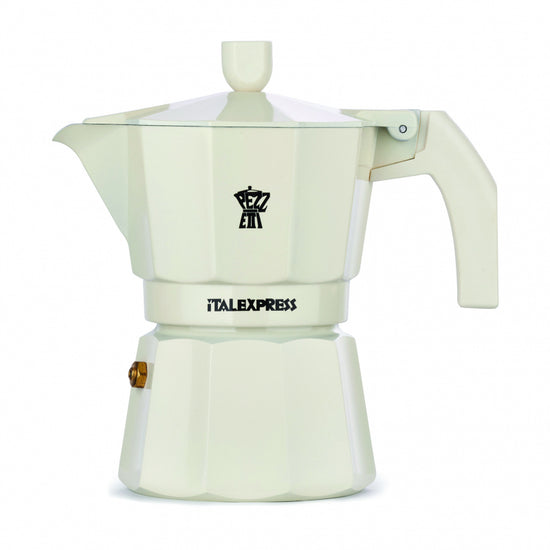 Pezzetti Italexpress Aluminium Moka Pot - 3 Cup Pastel Cream