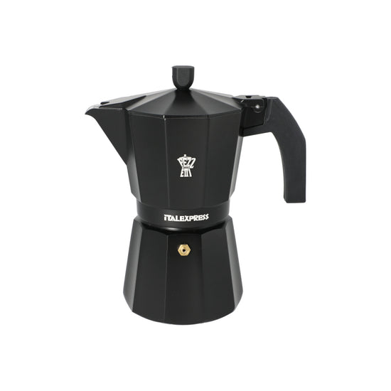 Pezzetti Italexpress Aluminium Moka Pot - 6 Cup Coal Black
