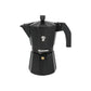 Pezzetti Italexpress Aluminium Moka Pot - 6 Cup Coal Black