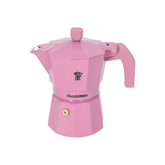 Pezzetti Italexpress Aluminium Moka Pot - 3 Cup - Pastel Magenta