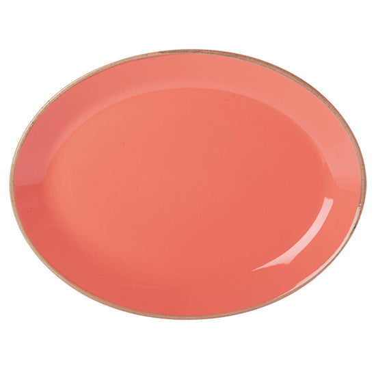 Porcelite Seasons Coral Oval Plate 30cm/12"