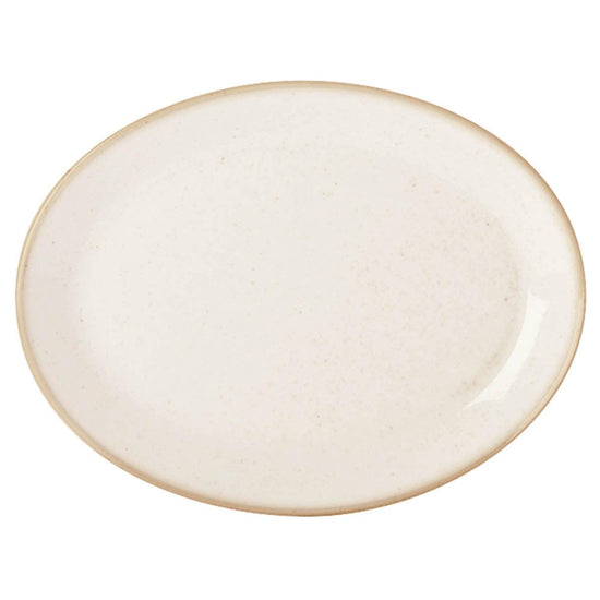 Porcelite Seasons Oatmeal Oval Plate 30cm/12" - coffeequestuk