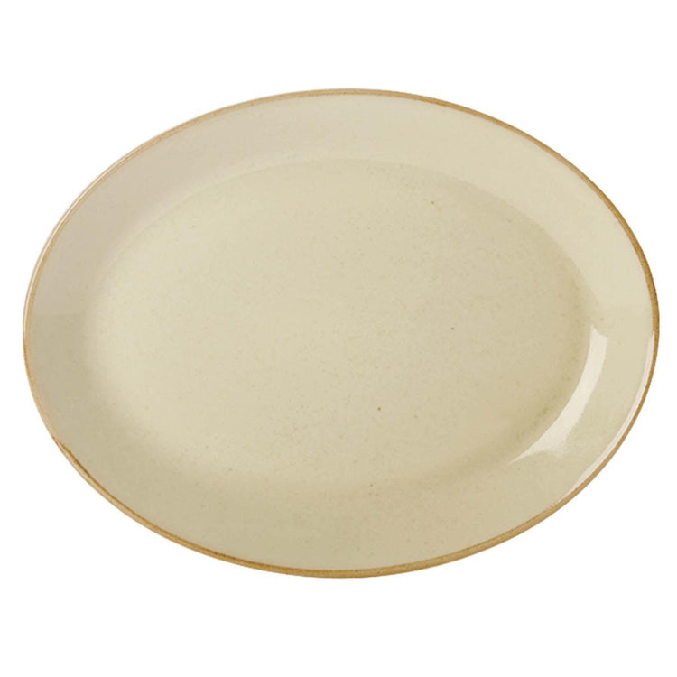 Porcelite Seasons Wheat Oval Plate 30cm/12" - coffeequestuk