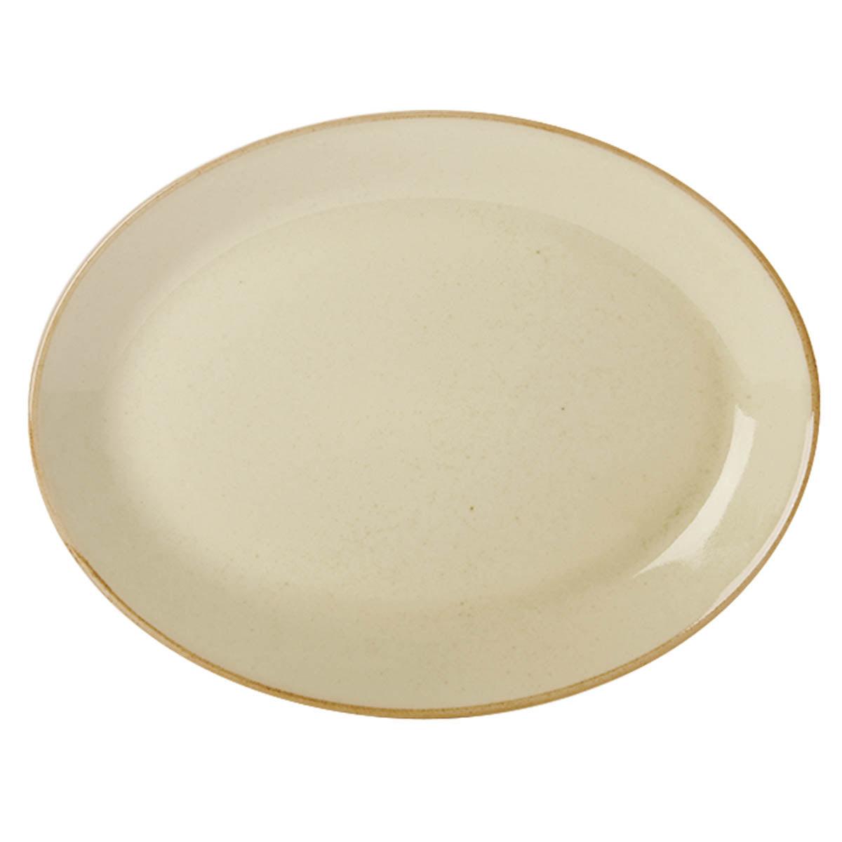 Porcelite Seasons Wheat Oval Plate 30cm/12" - coffeequestuk