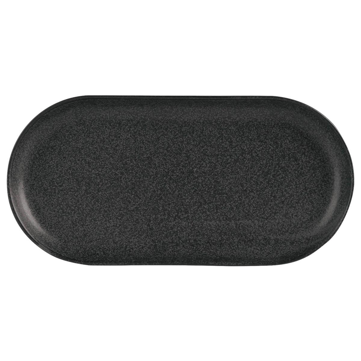 Porcelite Seasons Graphite Narrow Oval Plate 30cm