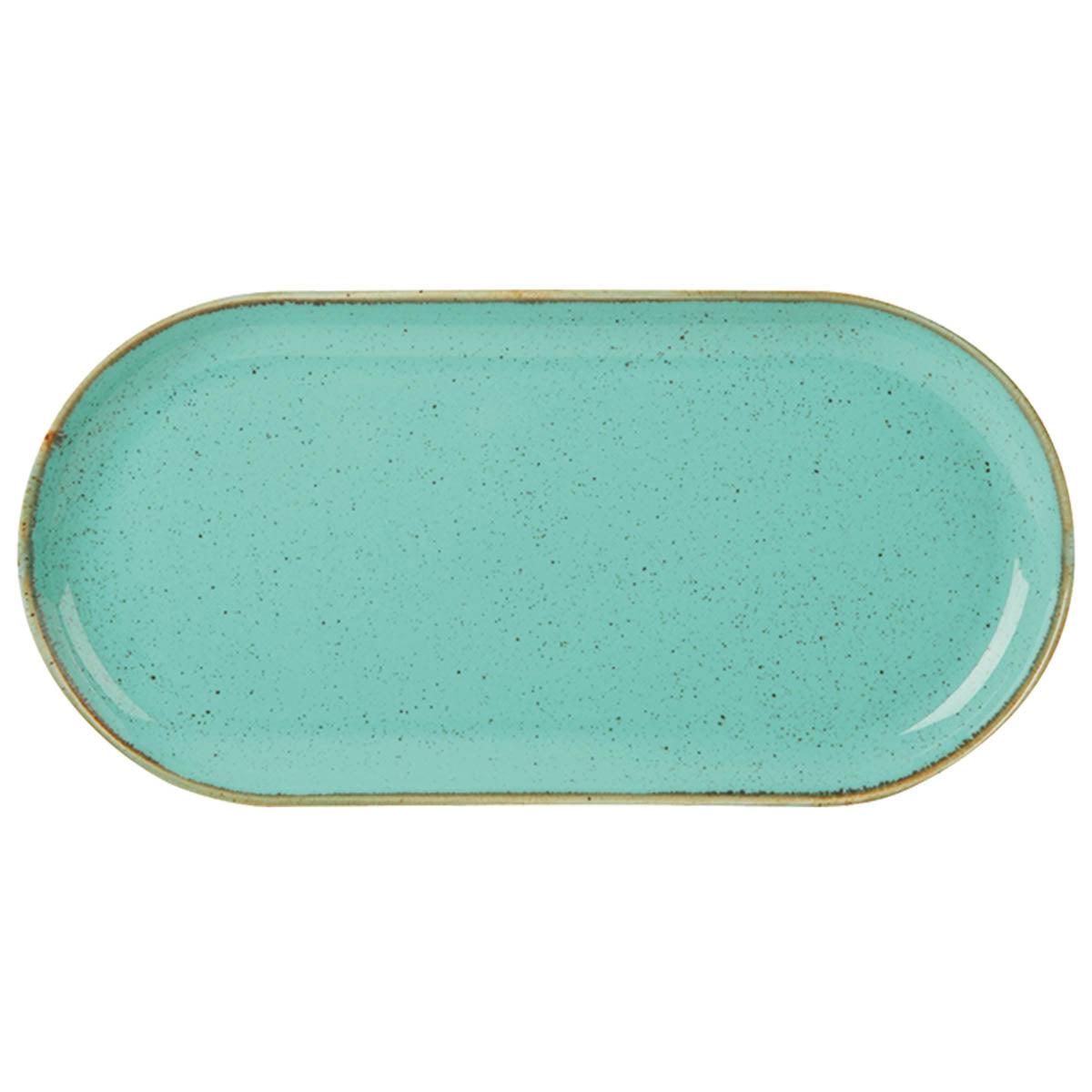 Porcelite Seasons Sea Spray Narrow Oval Plate 30cm - coffeequestuk