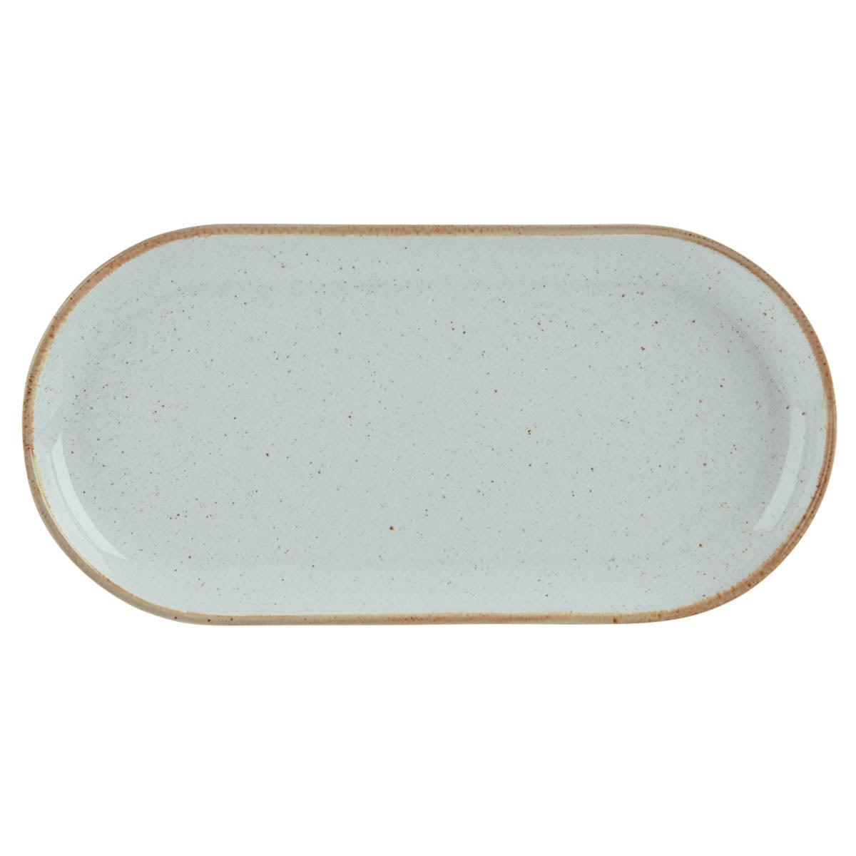 Porcelite Seasons Stone Narrow Oval Plate 32x20cm/12.5x8" - coffeequestuk