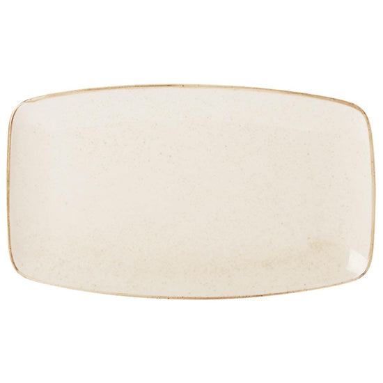 Porcelite Seasons Oatmeal Rectangular Plate 31x18cm/122x7" - coffeequestuk