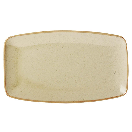 Porcelite Seasons Wheat Rectangular Plate 31x18cm/12x7" - coffeequestuk