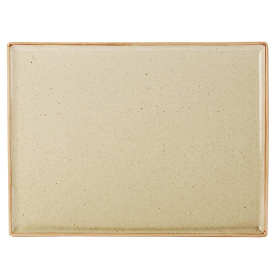 Porcelite Seasons Wheat Rectangular Platter 35x25cm - coffeequestuk