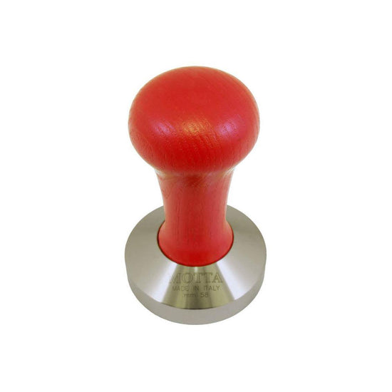 Motta Wooden Coffee Tamper With Red Handle 58 Mm